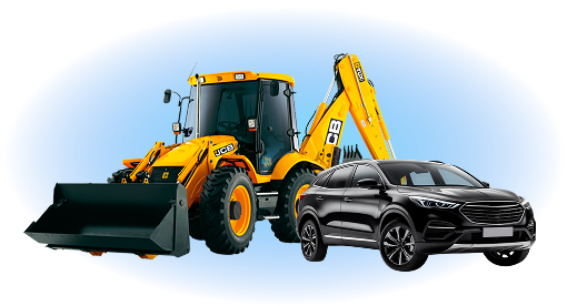 Trator e carro